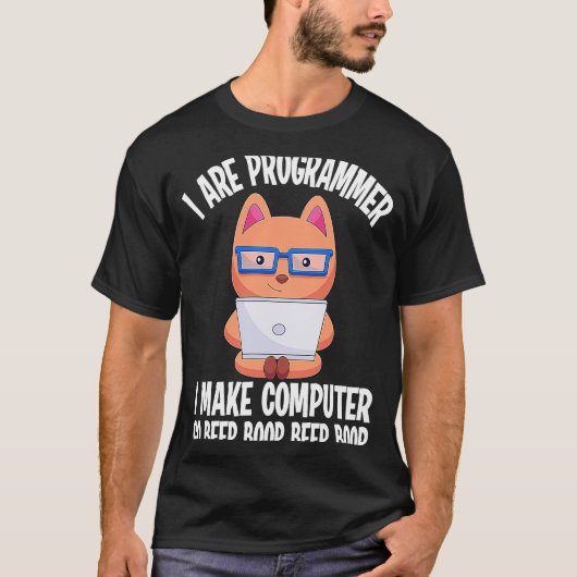 Ik ben Programmer Cat Engineer Coder Software Deve T-shirt (Voorkant)