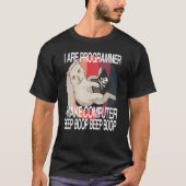 Ik ben Programmer Computer Cat Software Developer T-shirt (Voorkant)