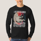 Ik ben Programmer Computer Cat Software Developer T-shirt (Voorkant)