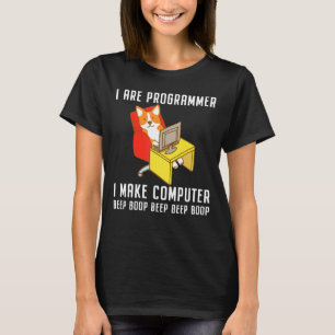 Ik ben Programmer Programmer Coding Nerd Corgi Dog T-shirt