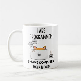 Ik ben programmeur Cat Beep Boop cat Programmer Koffiemok