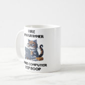 Ik ben programmeur Cat Beep Boop cat Programmer Koffiemok (Voorkant links)