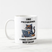 Ik ben programmeur Cat Beep Boop cat Programmer Koffiemok (Links)