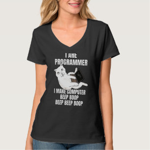 Ik ben programmeur Computer Kat Piep Boop Ik Grapp T-shirt