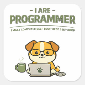 Ik Ben Programmeur Grappige Klassieke Sticker