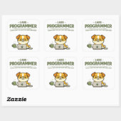 Ik Ben Programmeur Grappige Klassieke Sticker (Vel)