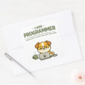 Ik Ben Programmeur Grappige Klassieke Sticker (Envelop)