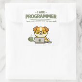 Ik Ben Programmeur Grappige Klassieke Sticker (Tas)