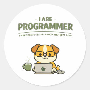 Ik Ben Programmeur Grappige Klassieke Sticker