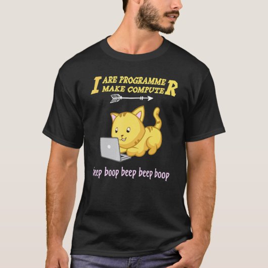 Ik Ben Programmeur Ik Laat Computer Piepen Schatt T-shirt (Voorkant)