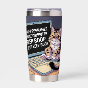 Ik ben programmeur, ik laat de computer PEEP POEP  Geïsoleerde Drinkbeker