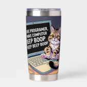 Ik ben programmeur, ik laat de computer PEEP POEP Geïsoleerde Drinkbeker (Achterkant)