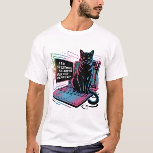 Ik ben programmeur, ik laat de computer PEEP POEP T-shirt (Voorkant)