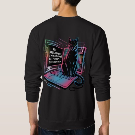 Ik ben programmeur, ik laat de computer PEEP POEP Trui (Achterkant)