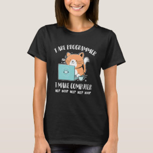 Ik ben programmeur Ik maak Computer Beep Boop T-shirt