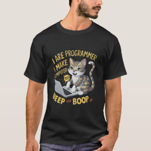 Ik Ben Programmeur Ik Maak Computer Piep Boop Scha T-shirt