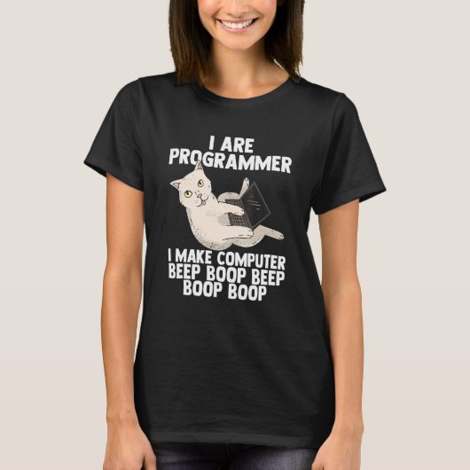 Ik ben programmeur Ik maak computer programmeur T-shirt (Voorkant)