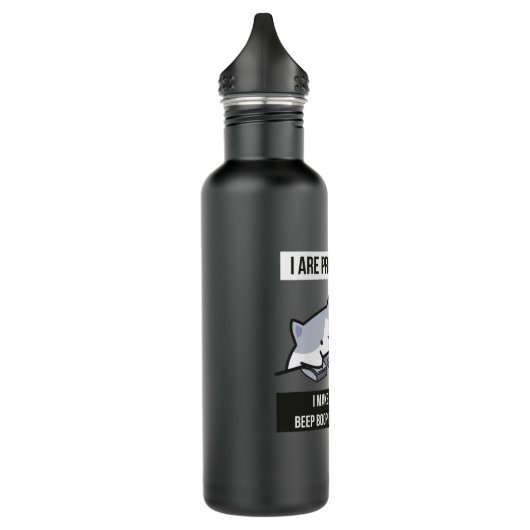 Ik ben programmeur (kattenprogrammeur) waterfles (Links)