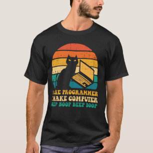 Ik Ben Programmeur Laat Computer Piep Boop Kat Vro T-shirt