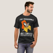 Ik ben programmeur programmeur codering Nerd Pengu T-shirt (Voorkant volledig)