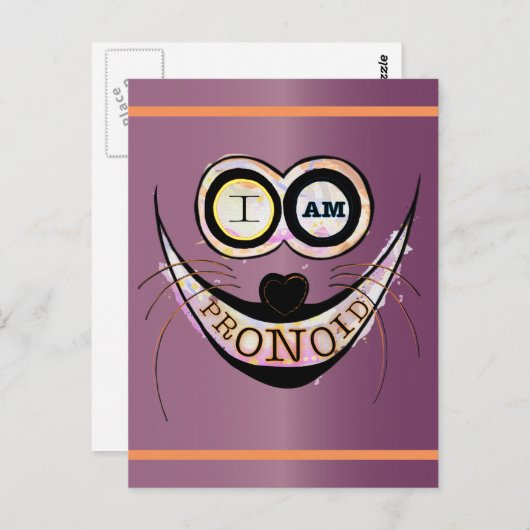 Ik ben PRONOID, optimistisch grappig citaat Briefkaart (Voorkant / Achterkant)