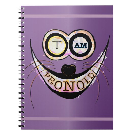 Ik ben PRONOID, optimistisch grappig citaat Notitieboek (Voorkant)
