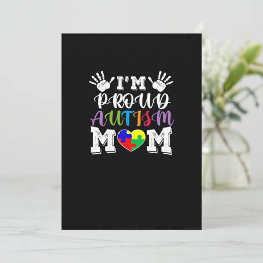 Ik ben Proud Autism Mam Save The Date (Staand voorkant)