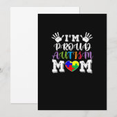 Ik ben Proud Autism Mam Save The Date (Voorkant / Achterkant)