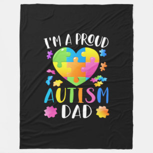 Ik ben Proud Autism Pap Autism Awareness Fleece Deken