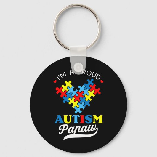Ik ben Proud Autism Papaw - Ideaal voor opa die Sleutelhanger (Voorkant)