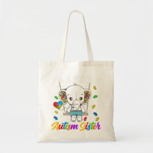 Ik ben Proud Autism Sister, sterke aanmoediging en Tote Bag