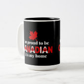 Ik ben Proud om Canadees te zijn Tweekleurige Koffiemok (Voorkant links)