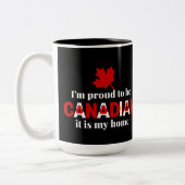 Ik ben Proud om Canadees te zijn Tweekleurige Koffiemok (Links)