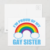 Ik ben Proud van Mijn Gay Zuster Briefkaart (Voorkant / Achterkant)