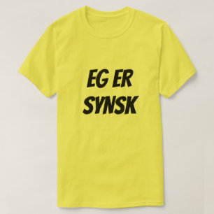 Ik ben psychisch, in Noors geel T-shirt