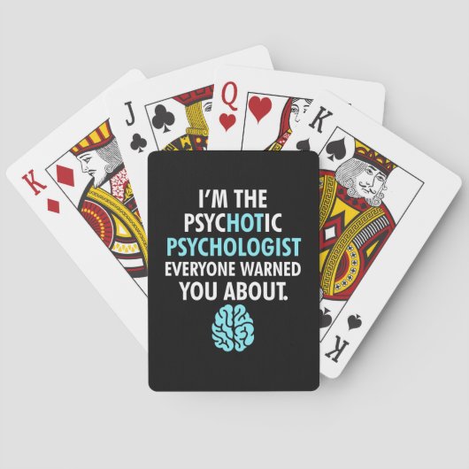 Ik ben psycholoog pokerkaarten (Achterkant)