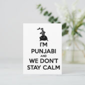 Ik ben Punjabi en we houden geen kalm Briefkaart (Staand voorkant)