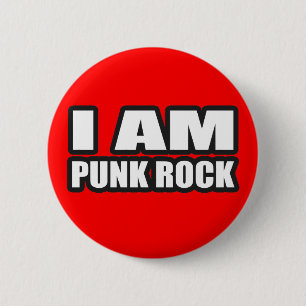 Ik ben PUNK ROCK jongens punk muziek Ronde Button 5,7 Cm