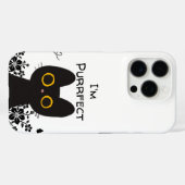 Ik ben Purrfect Schattige Black Cat Case-Mate iPhone Case (Achterkant (horizontaal))