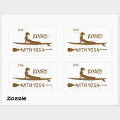 Ik ben raad met Yoga Rechthoekige Sticker (Vel)