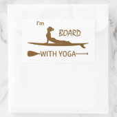 Ik ben raad met Yoga Rechthoekige Sticker (Tas)