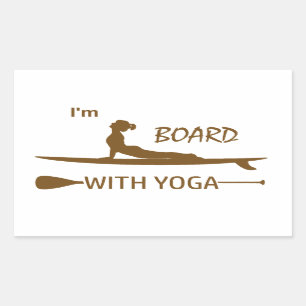 Ik ben raad met Yoga Rechthoekige Sticker