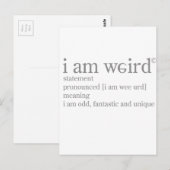 Ik ben raar briefkaart (Voorkant / Achterkant)