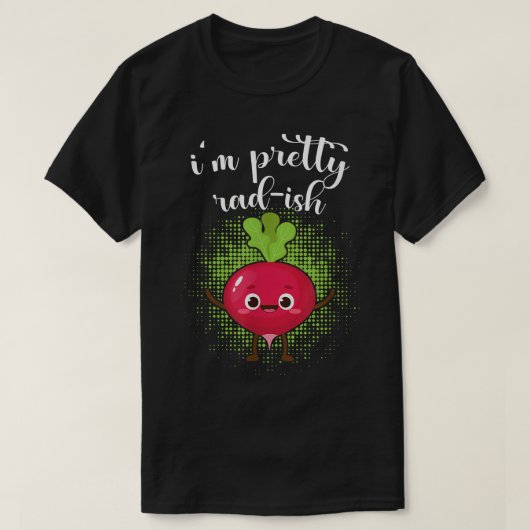 Ik ben  Rad-Ish Funny Vegetarian Vegan Radish T-shirt (Design voorkant)