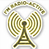 Ik ben radio-actief sticker (Voorkant)