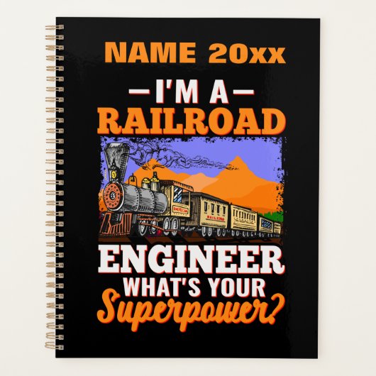Ik ben Railroad Engineer Wat is jouw Superpower? Planner (Voorkant)