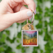 IK BEN Rainbow Wavy Stripes Sleutelhanger (Hand)