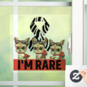 Ik ben Rare JJ Window Sticker Black Lettering (Huis)