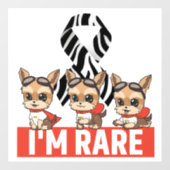 Ik ben Rare JJ Window Sticker w / wit BG (Vel)