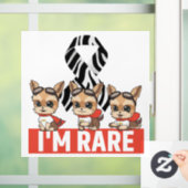 Ik ben Rare JJ Window Sticker w / wit BG (Huis)